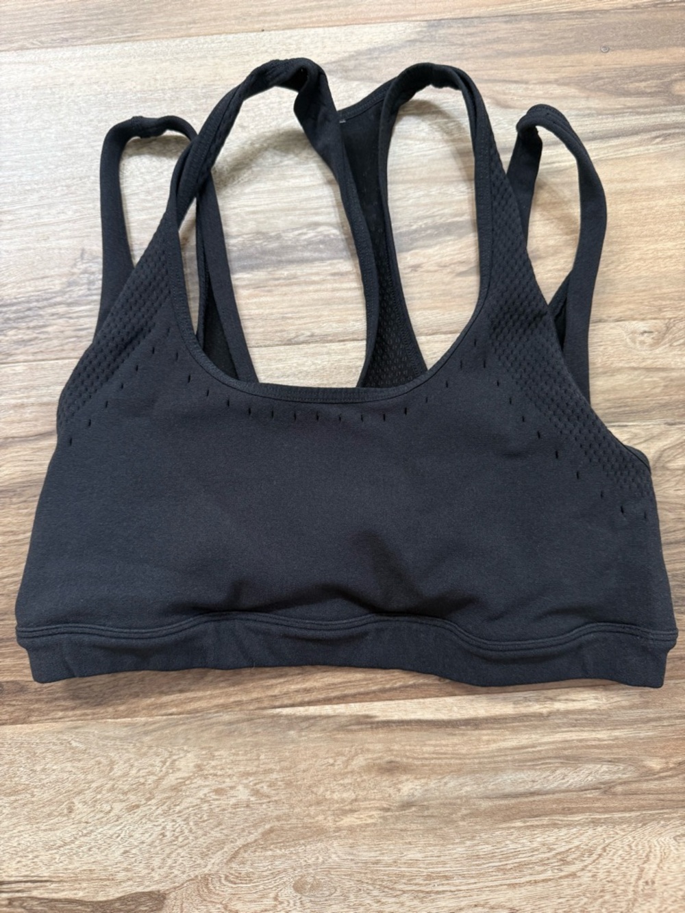 Fabletics Black Strappy Sports Bra